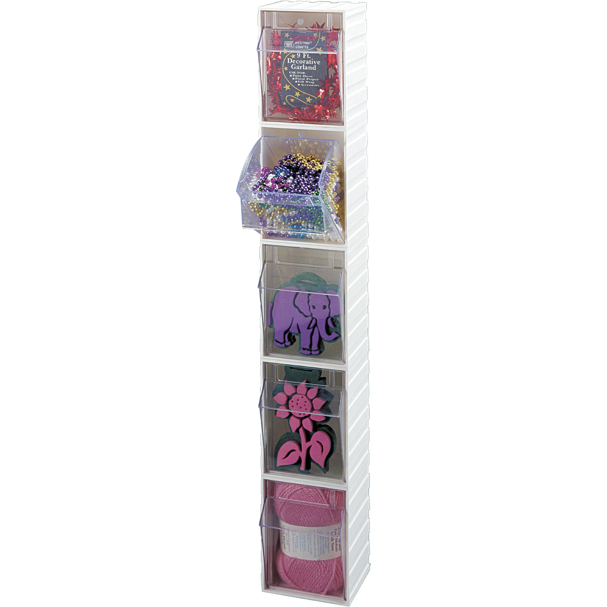 Quantum Storage Clear Tip Out Storage Bins — 4in. x 4 1/2in. x 6in. Size